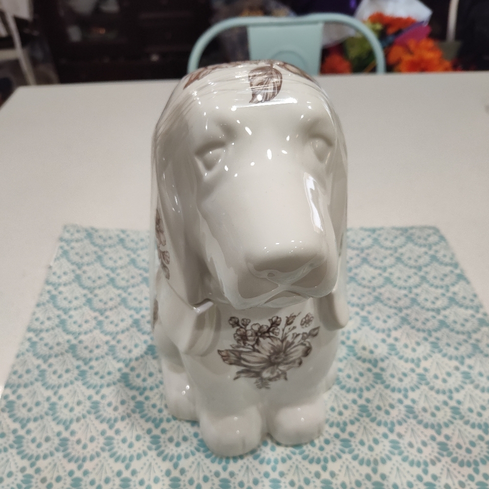 Charming Charlie Cookie Jar By Pioneer Woman.Brown W/Glossy Cream Finish.8.75x11